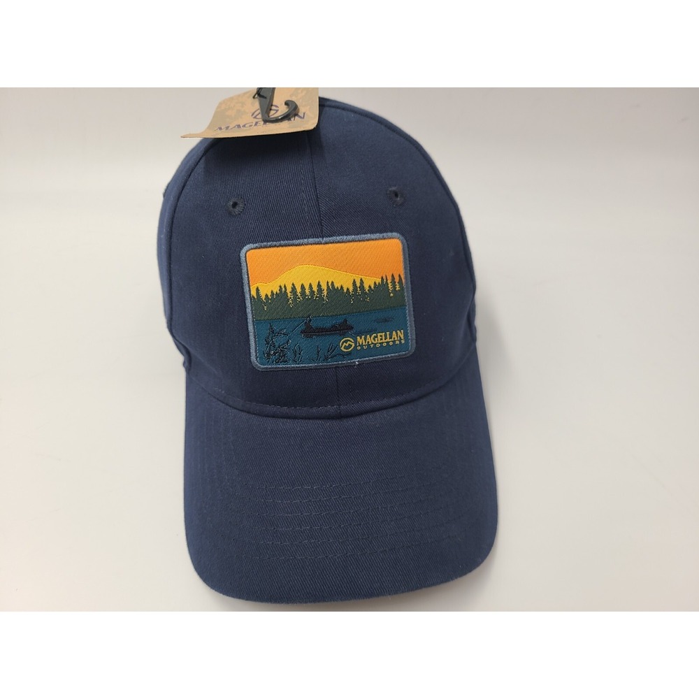 Magellan Outdoors Fishing Sunset Trees Adjustable Hat Cap Casual Men Women Blue